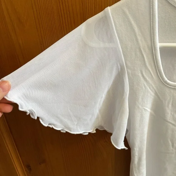 White Mangopop bodysuit short sleeves size XS - Picture 3 of 5